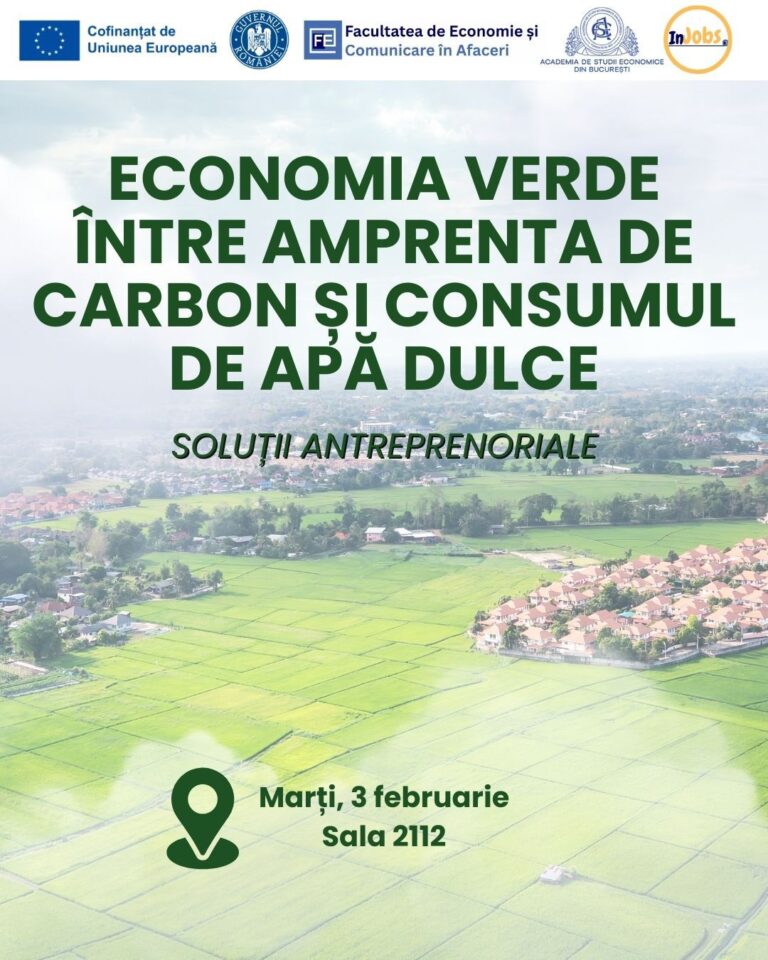 Workshop INJOBS: Economia verde între amprenta de carbon și consumul de apă dulce