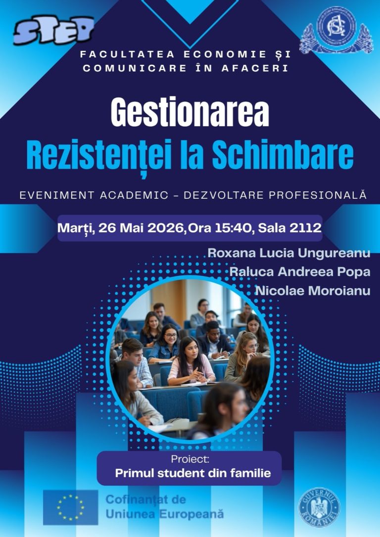WORKSHOP STEP – Gestionarea rezistenței la schimbare